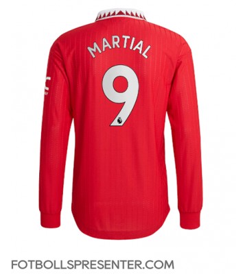 Manchester United Anthony Martial #9 Hemma Matchtröja 2022-23 Långärmad